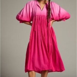 Sundry Tie-Neck Blouson Dress